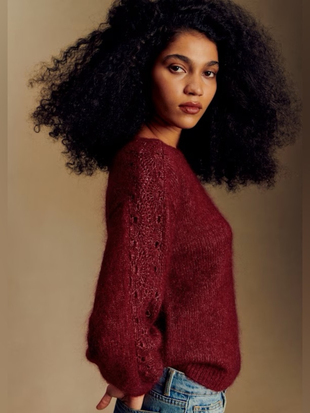 Sezane, Burgundy Knit Jumper! New!